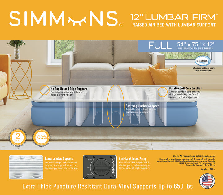 Simmons­® 12" Lumbar Plus Express Bed