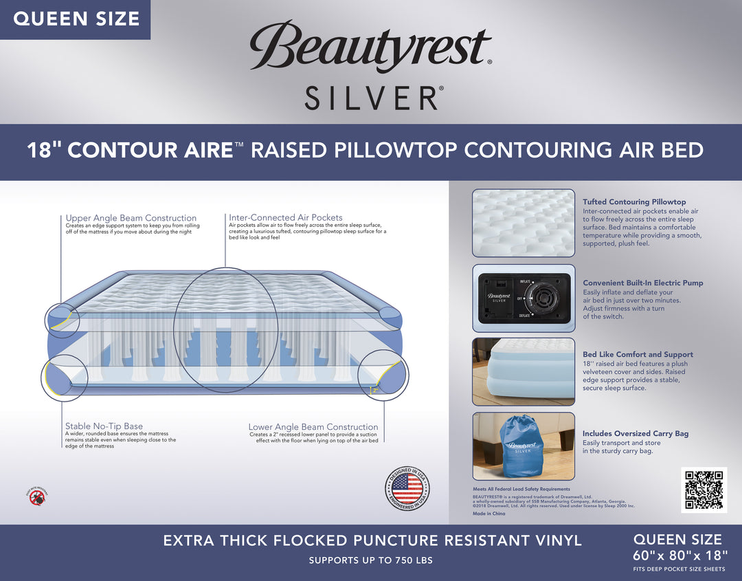 Beautyrest® Silver® Contour Aire™ Express Bed